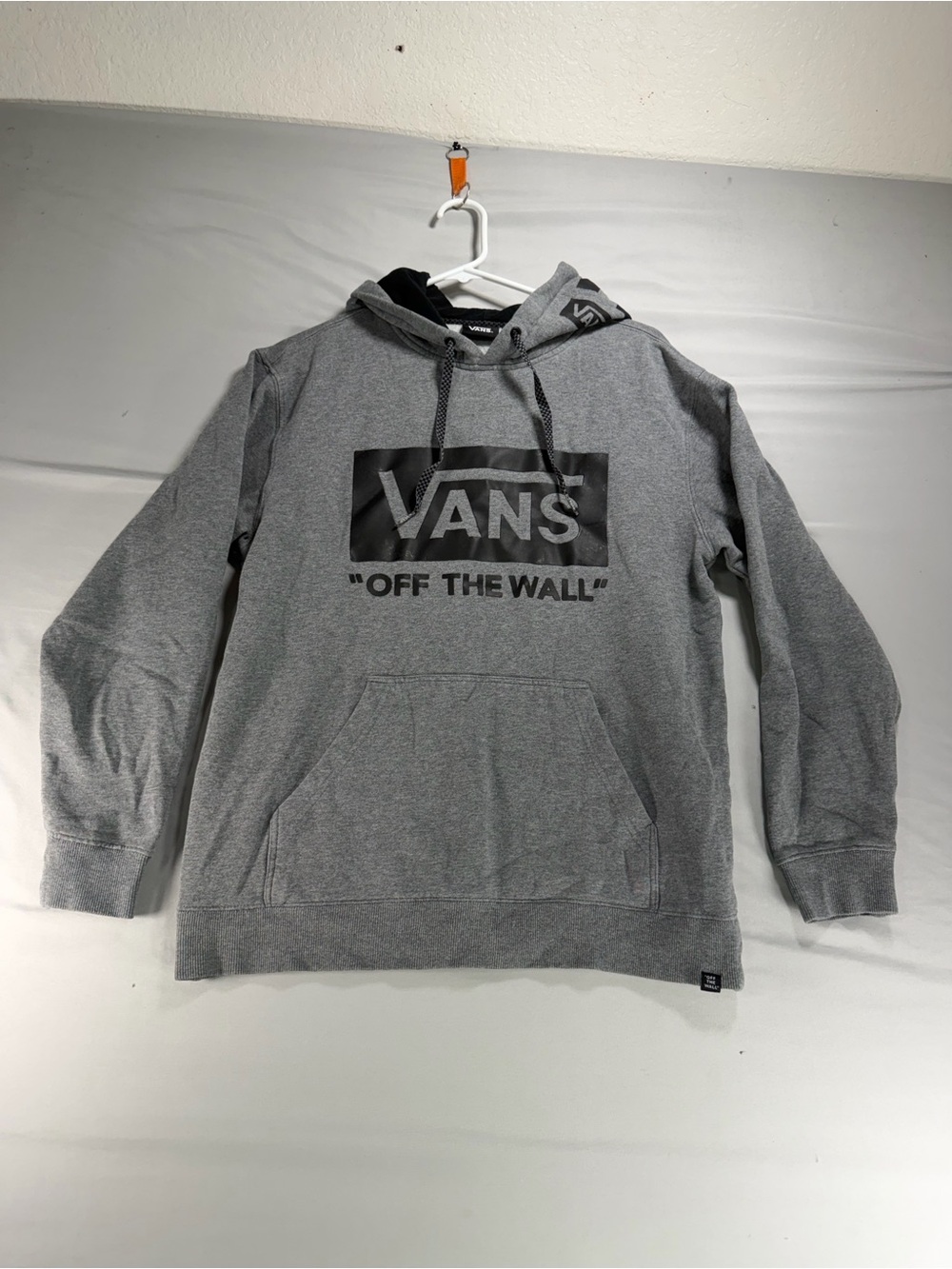 Vans Off The Wall Mens Medium Gray Pullover Hoodie Sweatshirt